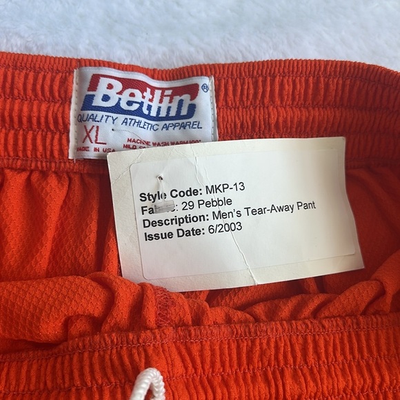 NWT Y2K VTG Mens Bright Breakaway‎ Streetwear Athletic Gym Joggers USA XL Orange - Picture 4 of 10